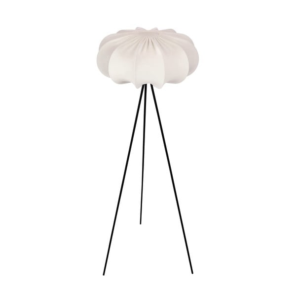 Biała lampa stojąca z tekstylnym kloszem (wysokość 147 cm) Cafee – Candellux Lighting