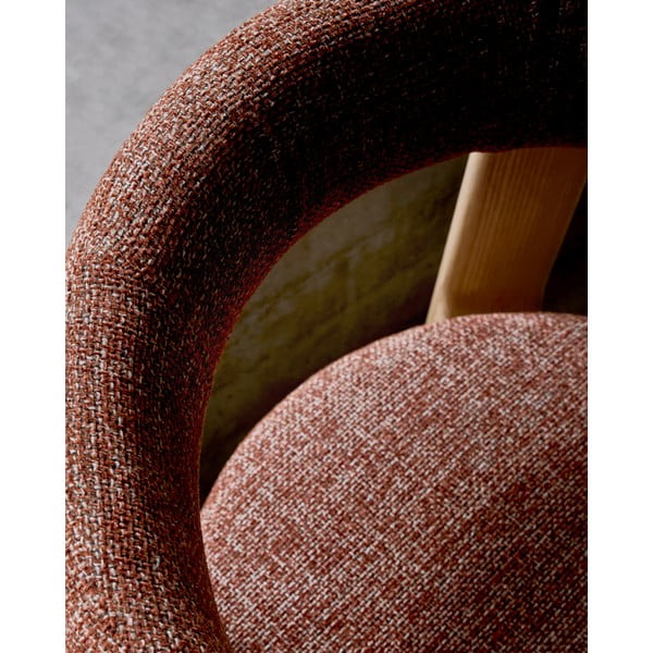 Krzesło z litego drewna jesionowego w kolorze naturalnym i kolorze terakoty Granite – Kave Home-image-2