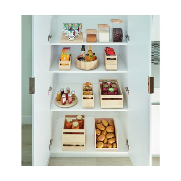Obracany organizer kuchenny z drewna paulownia iDesign, ø 26,7 cm-image-4
