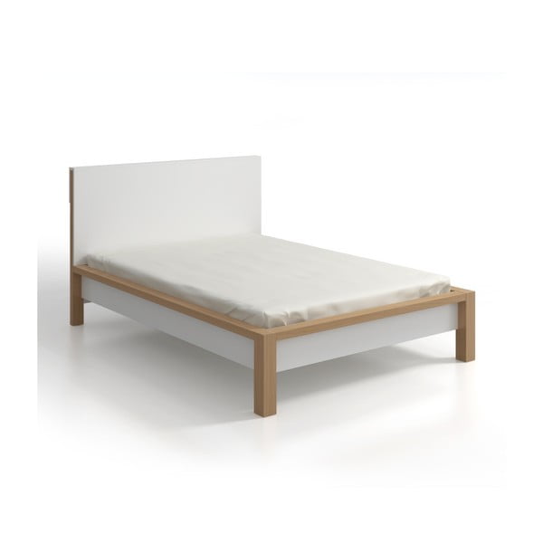Łóżko 2-osobowe z drewna sosnowego ze schowkiem SKANDICA InBig, 160x200 cm