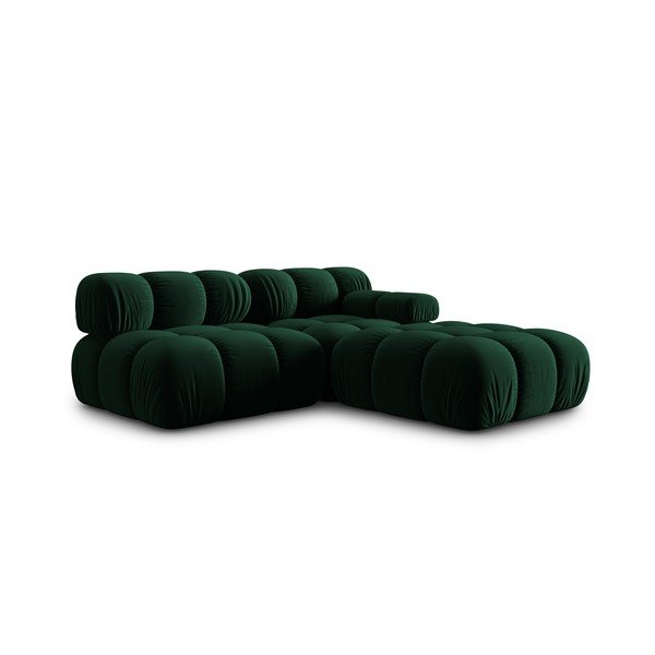 Zielona aksamitna sofa 282 cm Bellis – Micadoni Home-image-4