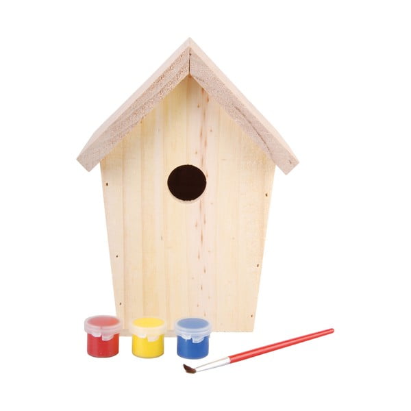 Drewniana budka dla ptaków z farbami Esschert Design