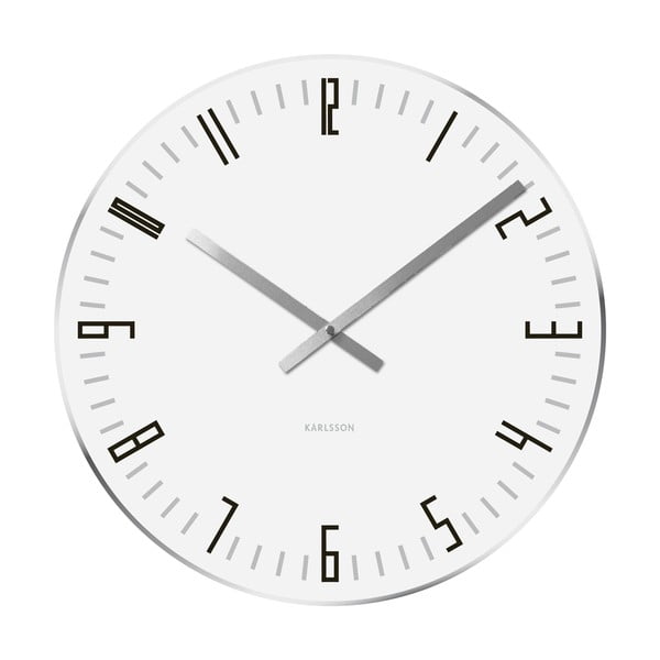 Biały zegar Present Time Slim Index