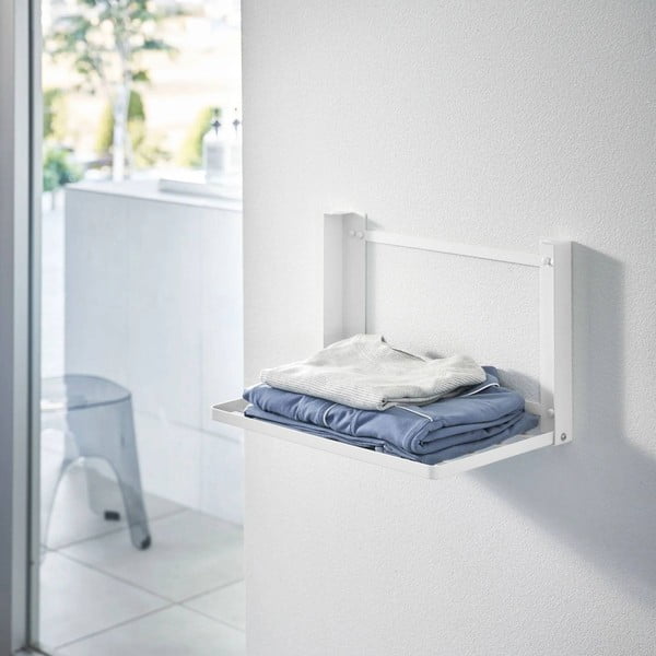 Ścienna stalowa półka łazienkowa w matowym białym kolorze Tower – YAMAZAKI-image-2