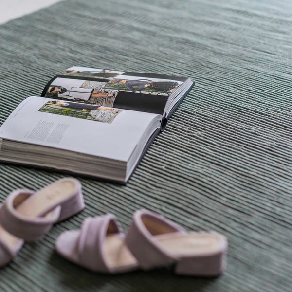 Ciemnozielony chodnik z juty 75x245 cm Ribbon – Mette Ditmer Denmark-image-3