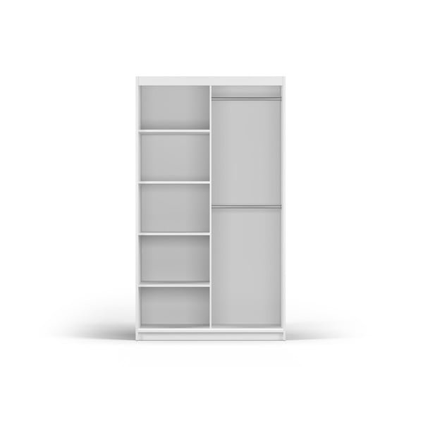 Biała szafa z lustrem i drzwiami przesuwnymi 122x215 cm Lisburn – Cosmopolitan Design-image-3