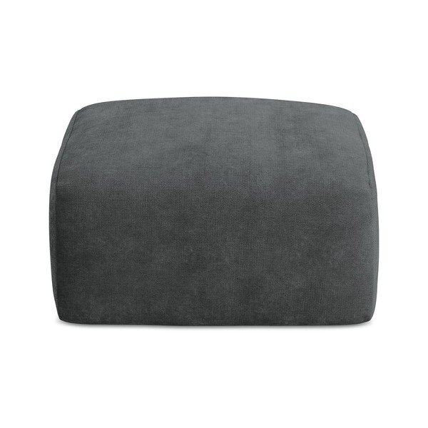 Ciemnoszary podnóżek z tkaniny szenilowej Leila – Makamii