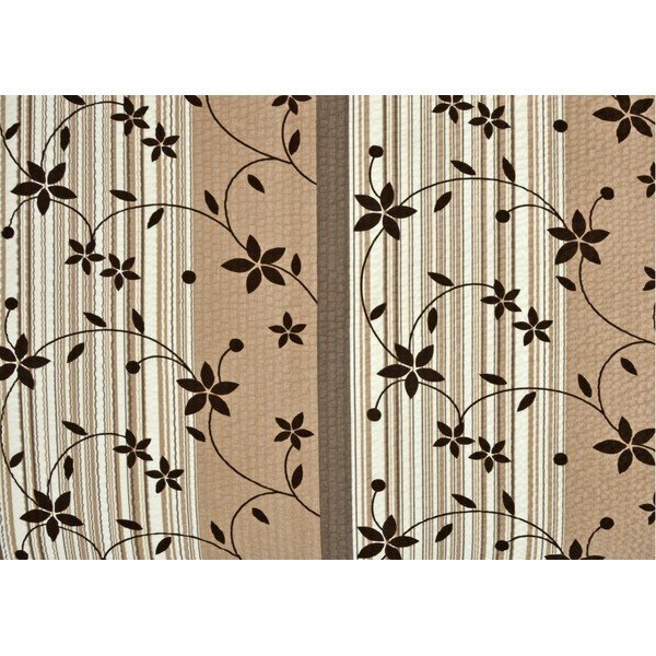 Brązowo-beżowa pościel jednoosobowa z kory 140x220 cm Flowers -image-1