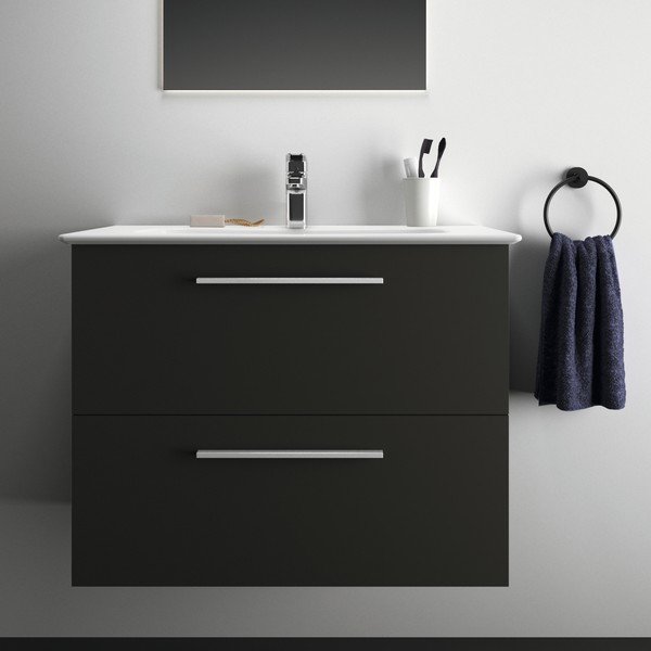 Antracytowa wisząca szafka pod umywalkę 80x63 cm i.Life A – Ideal Standard-image-1