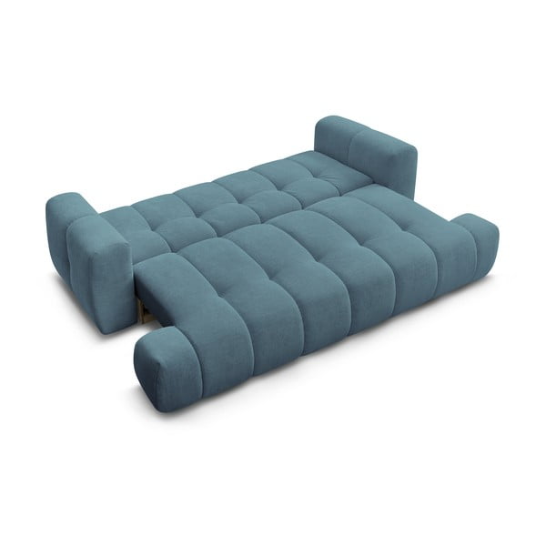 Niebieska rozkładana/ze schowkiem sofa 251 cm Fuji – Bobochic Paris-image-4