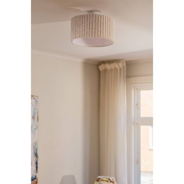 Beżowa lniana lampa sufitowa ø 40 cm Alina – Jotex-image-2