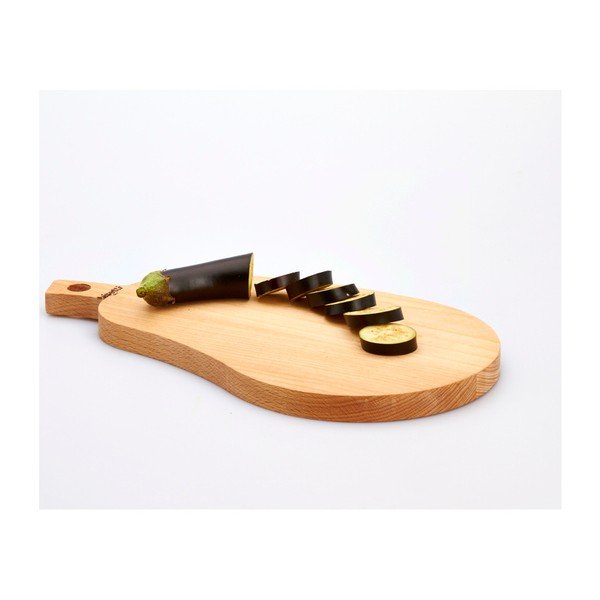 Deska do krojenia z drewna bukowego Bisetti Eggplant, 20x36 cm-image-1