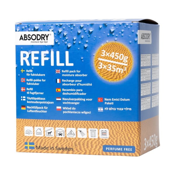 Zapasowe wkłady do pochłaniacza wilgoci zestaw 3 szt. Absodry Maxi – Everbrand Sweden