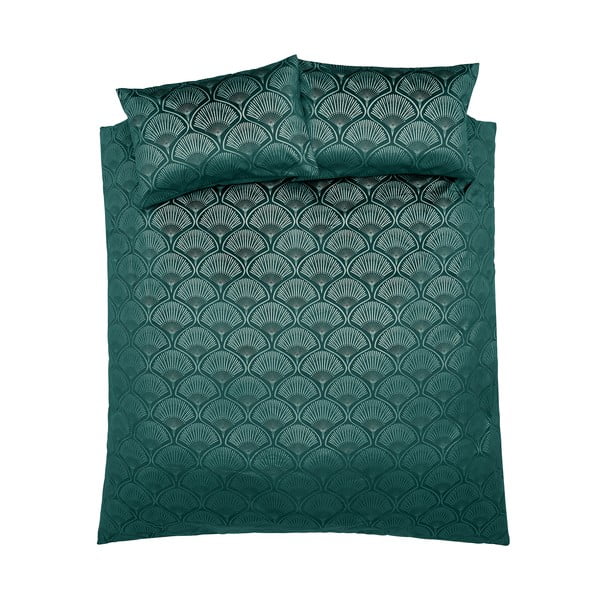 Zielona pościel dwuosobowa 200x200 cm Art Deco Pearl – Catherine Lansfield-image-2