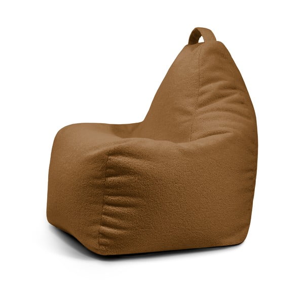 Brązowy worek do siedzenia z materiału bouclé Play Amuse – SLOWDOWN