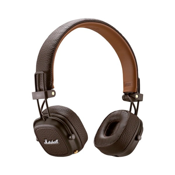 Brązowe słuchawki bezprzewodowe Marshall Major III