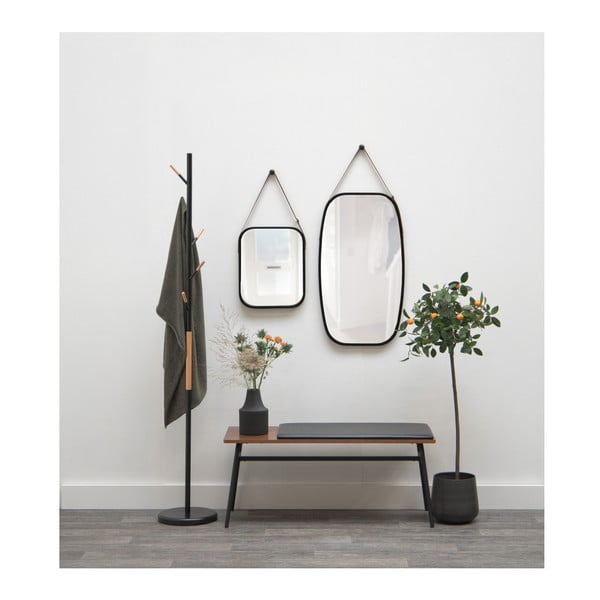 Lustro ścienne w czarnej ramie PT LIVING Idylic, dł. 74 cm-image-1