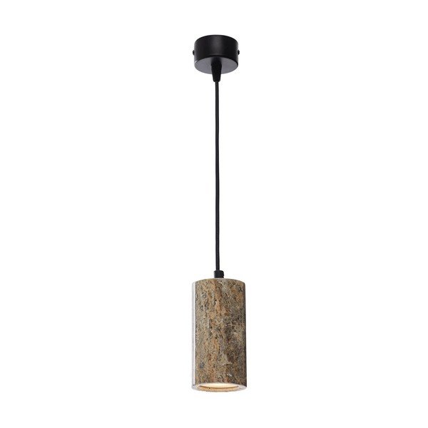 Szara lampa wisząca z kamiennym kloszem ø 6,5 cm Selma – Opviq lights