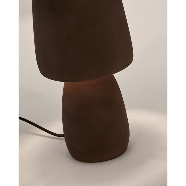 Ciemnobrązowa lampa stołowa (wysokość 30 cm) Tandy – Kave Home-image-3