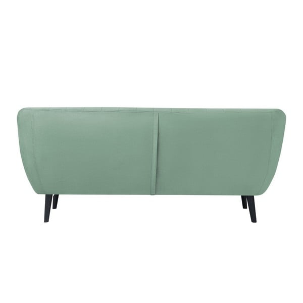 Miętowa sofa 2-osobowa z czarnymi nogami Mazzini Sofas Toscane-image-3