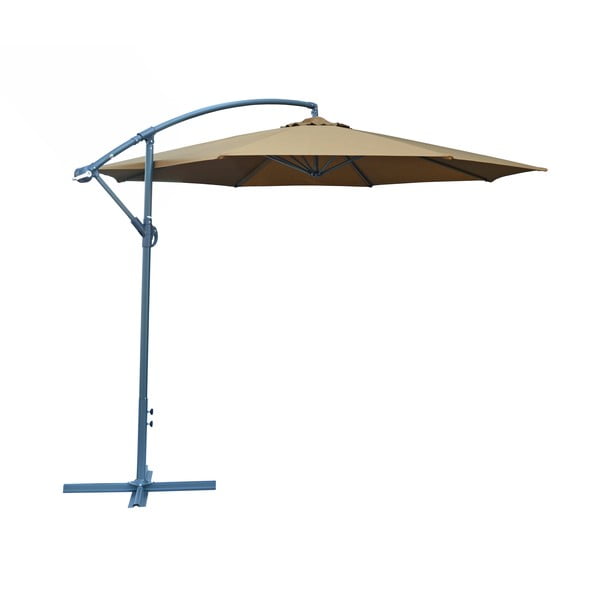 Brązowy parasol ogrodowy ø 350 cm – Rojaplast