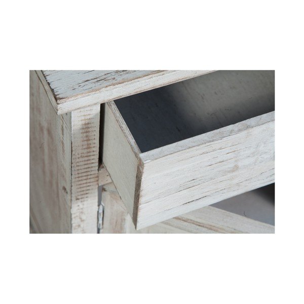 Biała drewniana szafka nocna Biscottini Bedside-image-3