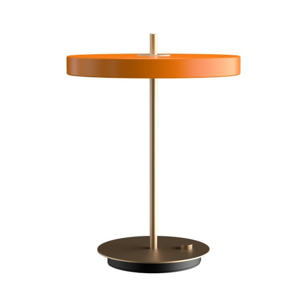 Pomarańczowa lampa stołowa LED ze ściemniaczem i metalowym kloszem (wysokość 41,5 cm) Asteria Table – UMAGE