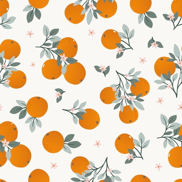 Tapeta dziecięca 10 m x 50 cm Tangerine – Lilipinso