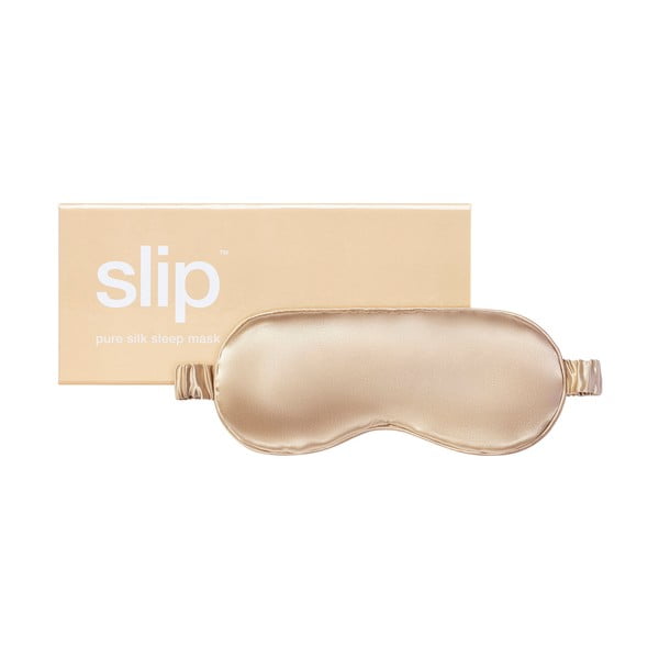 Jasnobrązowa jedwabna opaska na oczy Caramel – slip-image-3
