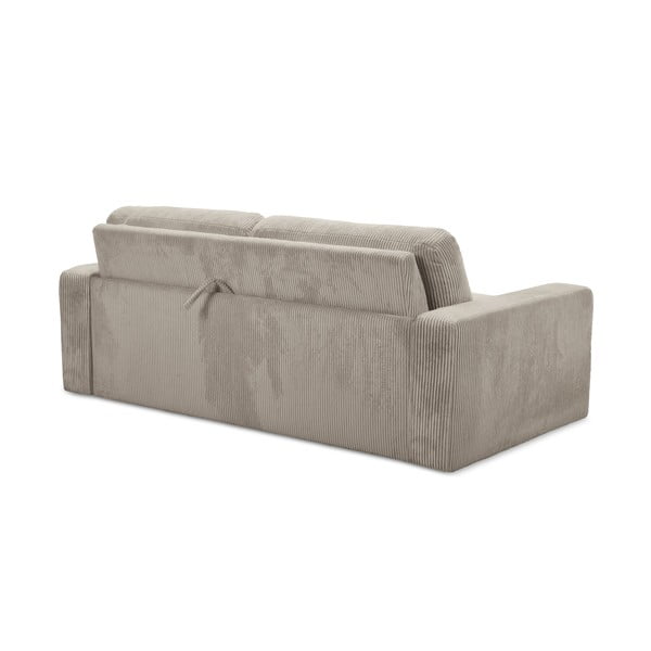 Jasnobrązowa sztruksowa rozkładana sofa 195 cm Nona – Makamii-image-4