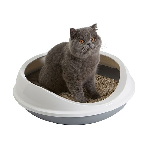 Biało-szara kuweta dla kota 49x55 cm Savic Figaro – Plaček Pet Products-image-1