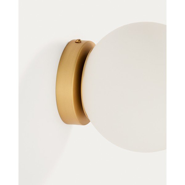 Kinkiet w biało-złotym kolorze ø 15 cm Brisia – Kave Home-image-3