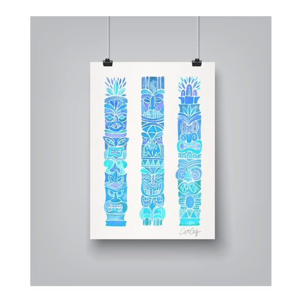 Plakat Americanflat Tiki Totems by Cat Coquillette, 30x42 cm
