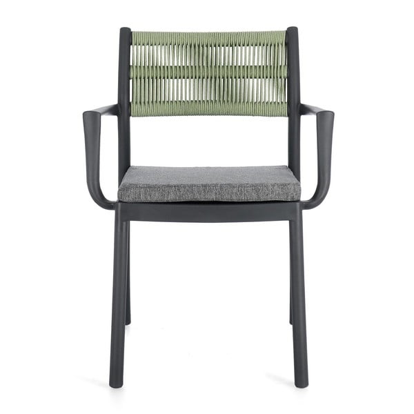 Szare plastikowe krzesła ogrodowe zestaw 4 szt. Alvin   – Bizzotto-image-2