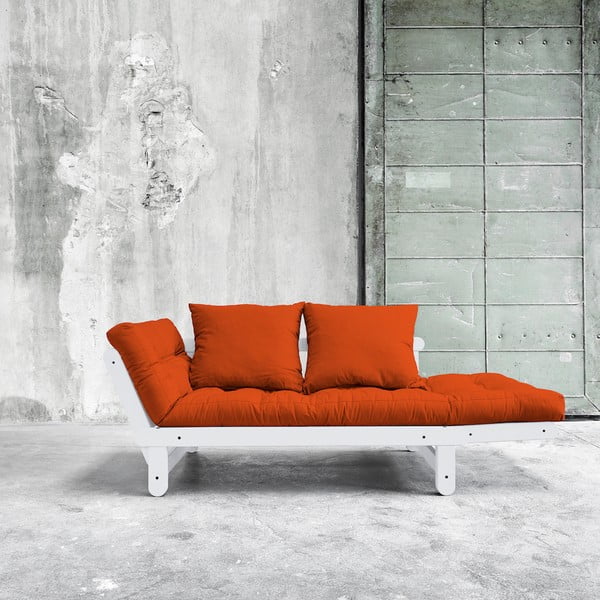 Sofa rozkładana Karup Beat White/Orange