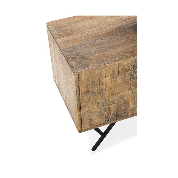 Szafka pod TV z litego drewna mango w naturalnym kolorze 175x55x40 cm Priya – MOME-image-2