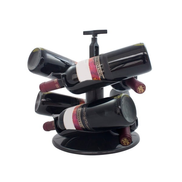 Obrotowy stojak na butelki z korkociągiem Vino