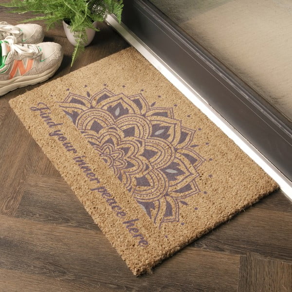 Wycieraczka z włókna kokosowego 40x60 cm Find Your Inner Peace – Artsy Doormats-image-1