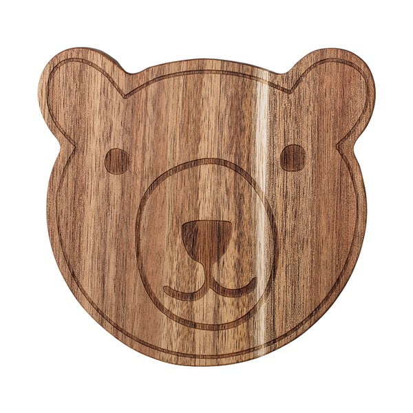 Brązowa deska do krojenia z drewna akacjowego Bloomingville Bear
