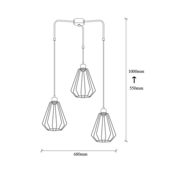 Czarna metalowa lampa wisząca Opviq lights Mathaios-image-2