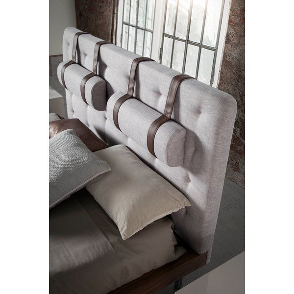 Łóżko dwuosobowe z nogami z drewna orzecha Ángel Cerdá Olivia, 150x200 cm-image-4