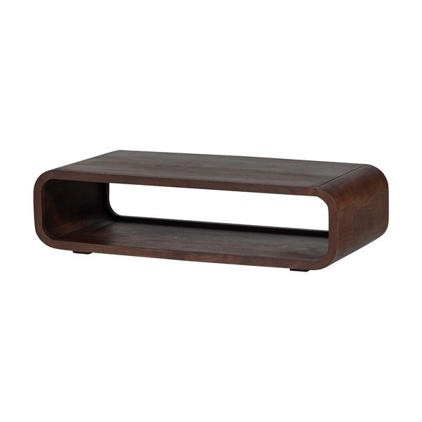 Stolik z litego drewna mango w ciemnym naturalnym kolorze 60x120 cm Kinu – WOOOD-image-2