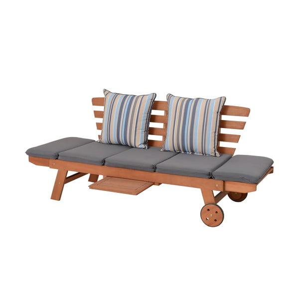 Brązowa drewniana ławka ogrodowa Rincon – Garden Pleasure-image-4