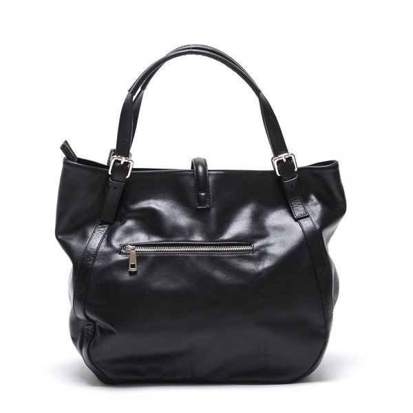 Skórzana torebka Theresa, czarna-image-3