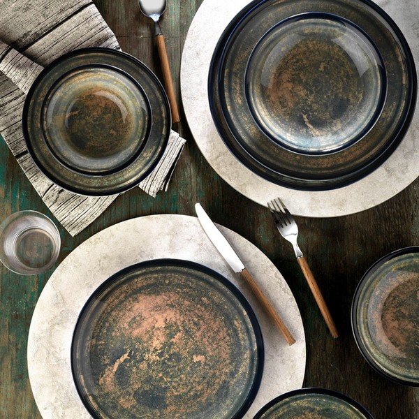24-częściowy zestaw talerzy porcelanowych Kutahya Sangrio-image-1