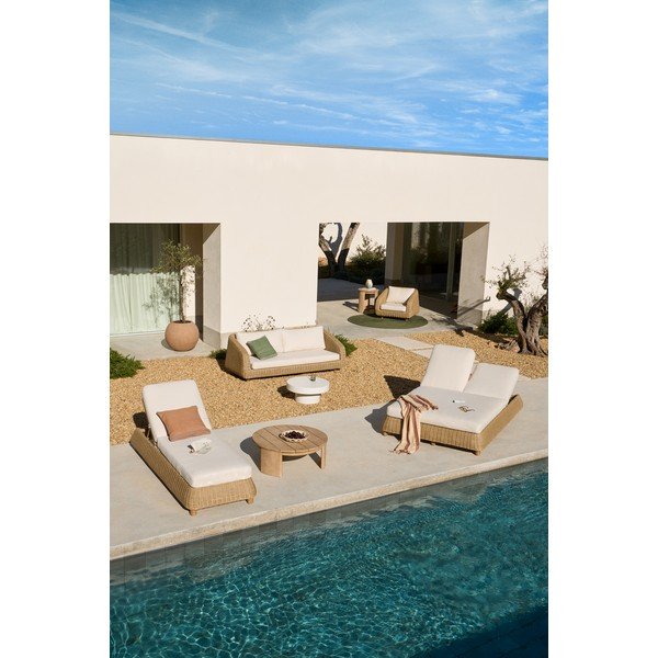 Beżowa/w naturalnym kolorze tapicerowana sofa ogrodowa Meria – Kave Home-image-4