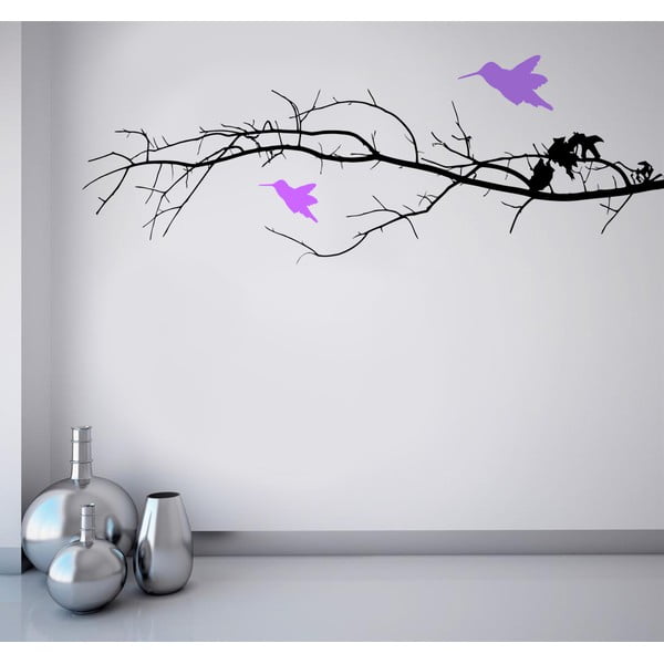 Naklejka na ścianę Ptaki na gałęzi, 90x120 cm