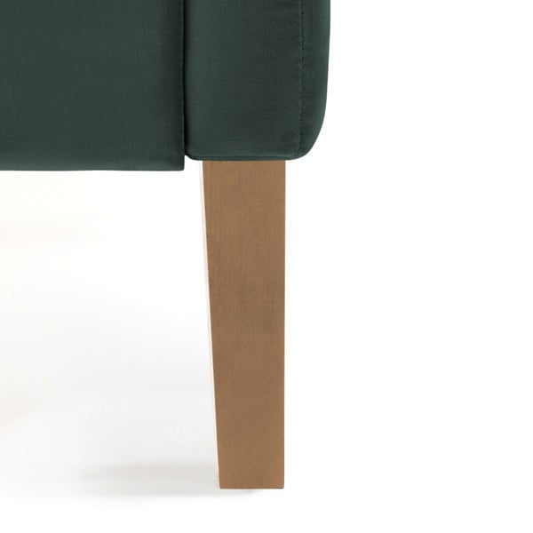 Ciemnoturkusowe łóżko z naturalnymi nóżkami Vivonita Kent, 160 x 200 cm-image-2