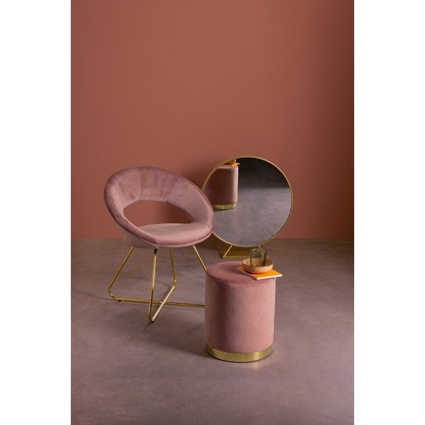 Ciemnoróżowy aksamitny puf Lucilla – Yes Everyday-image-2