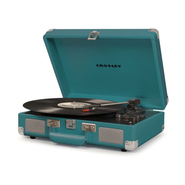Ciemnoturkusowy gramofon Crosley Cruiser Deluxe